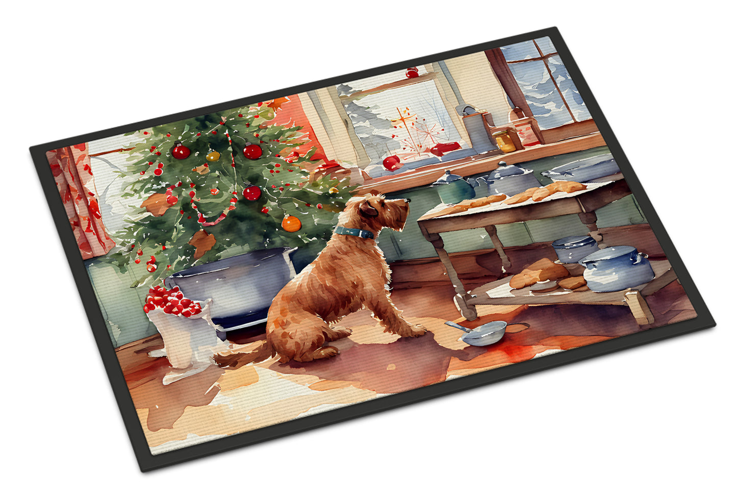 Buy this Airedale Terrier Christmas Cookies Doormat