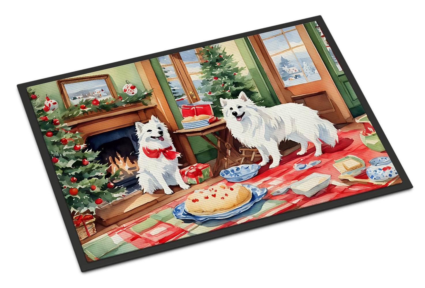 Buy this American Eskimo Christmas Cookies Doormat