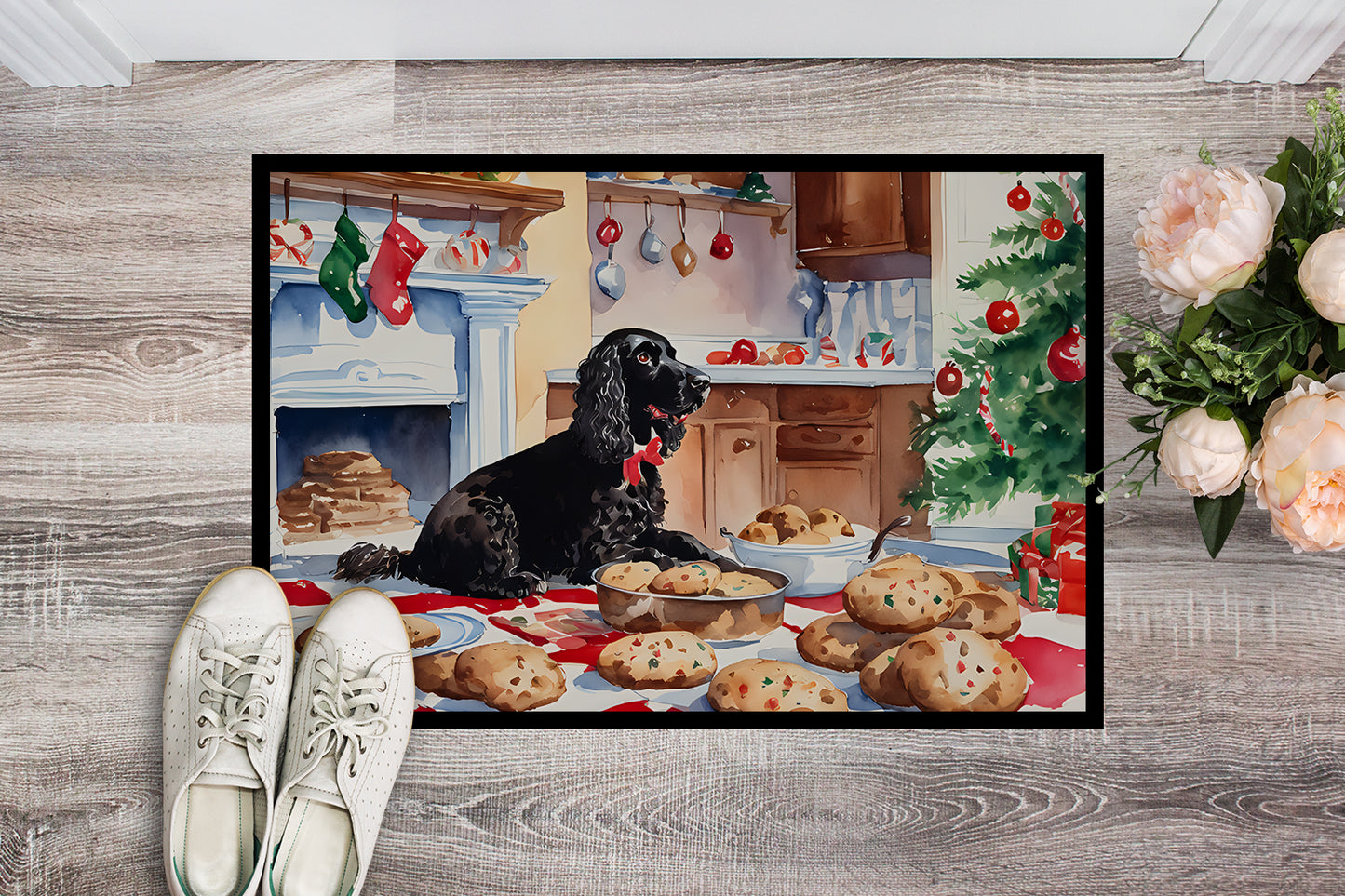 American Water Spaniel Christmas Cookies Doormat