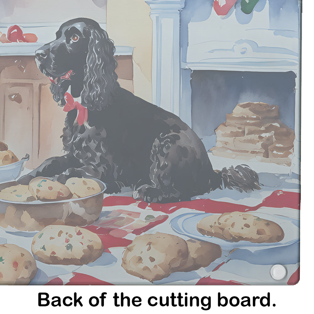 American Water Spaniel Christmas Cookies Glass Cutting Board