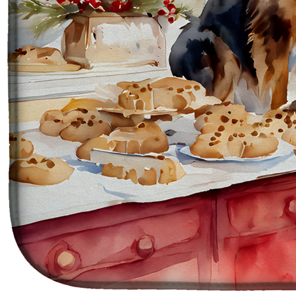 Australian Shepherd Christmas Cookies Dish Drying Mat