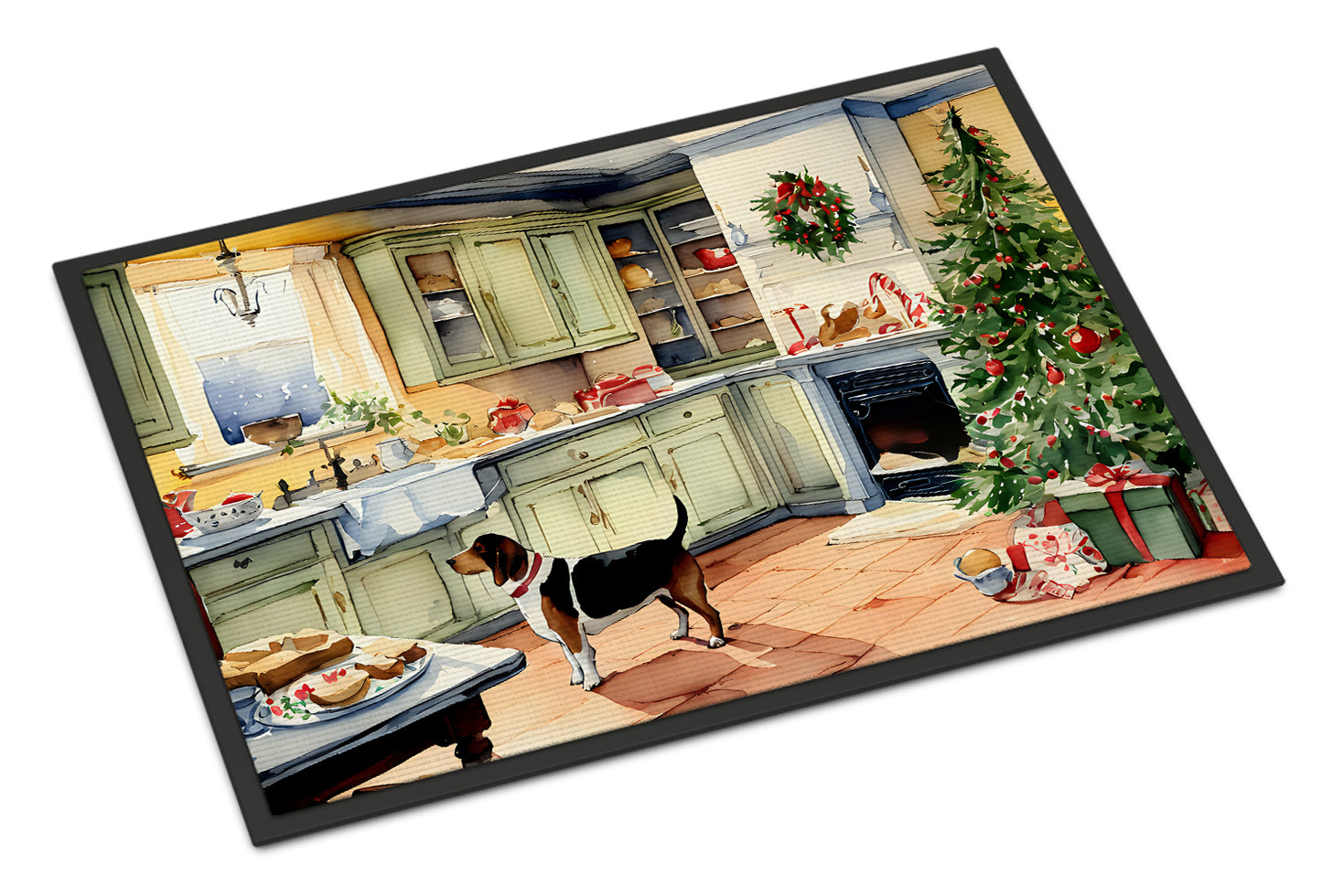 Buy this Basset Hound Christmas Cookies Doormat