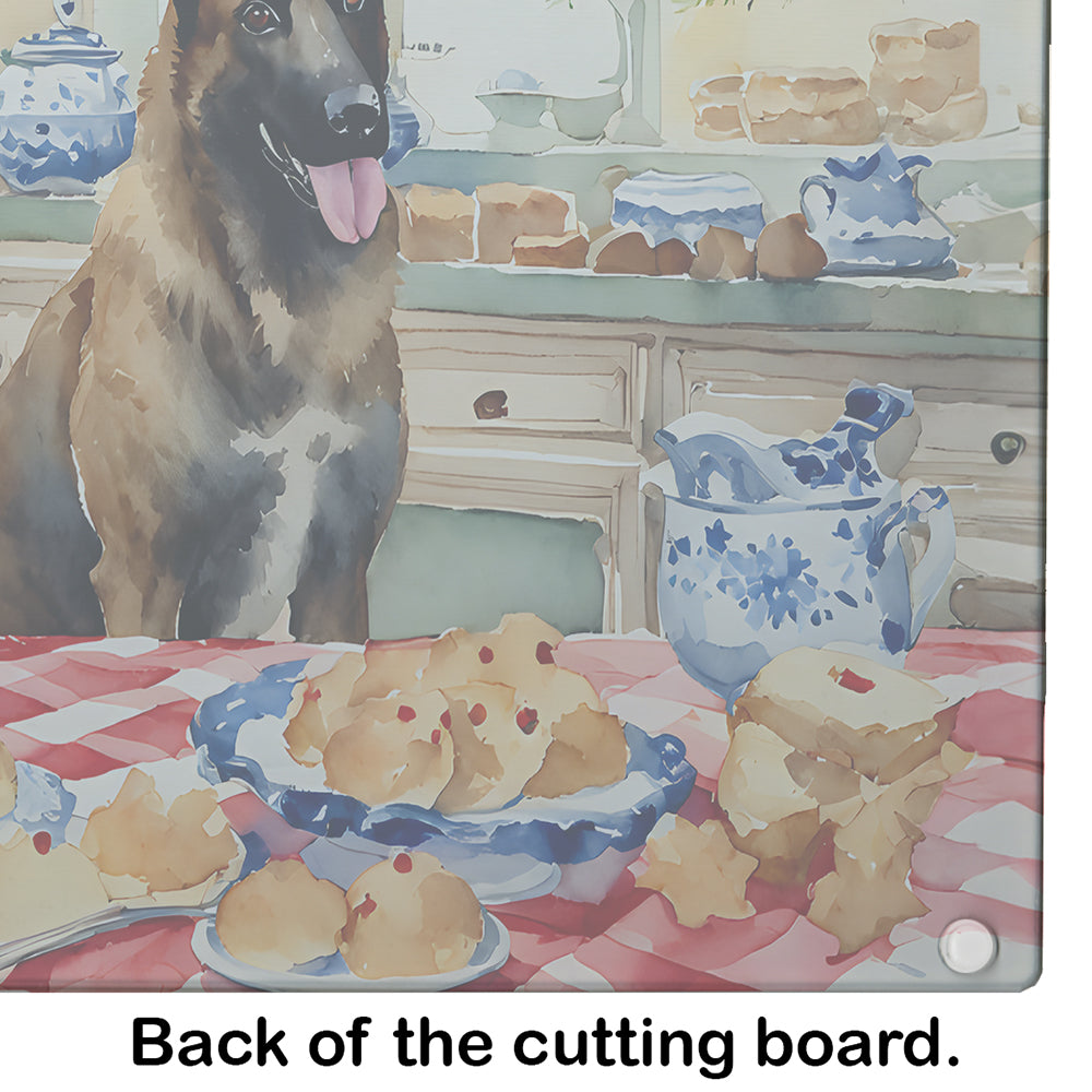 Belgian Malinois Christmas Cookies Glass Cutting Board