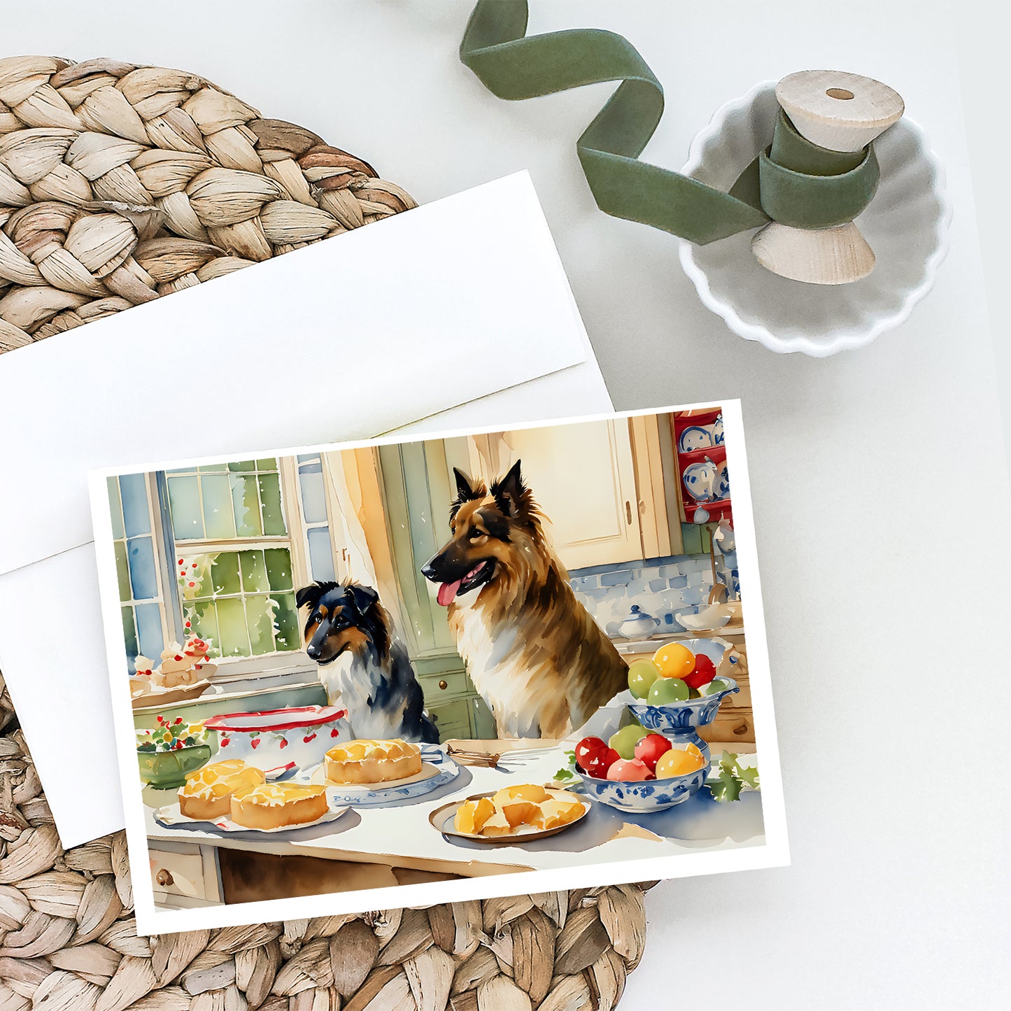 Belgian Tervuren Christmas Cookies Greeting Cards Pack of 8