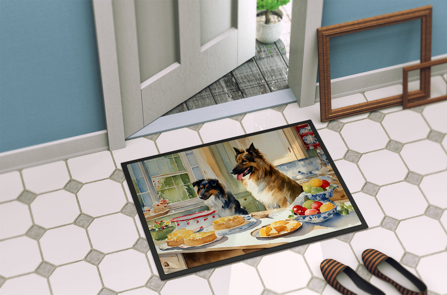 Belgian Tervuren Christmas Cookies Doormat