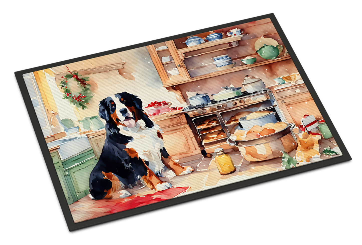 Buy this Bernese Mountain Dog Christmas Cookies Doormat