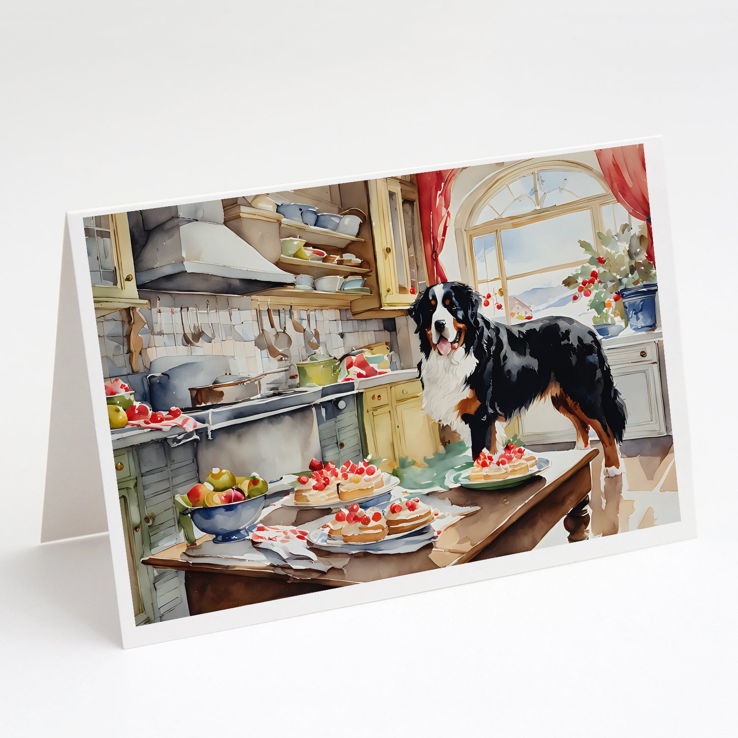 Buy this Bernese Mountain Dog Christmas Cookies Greeting Cards Pack of 8