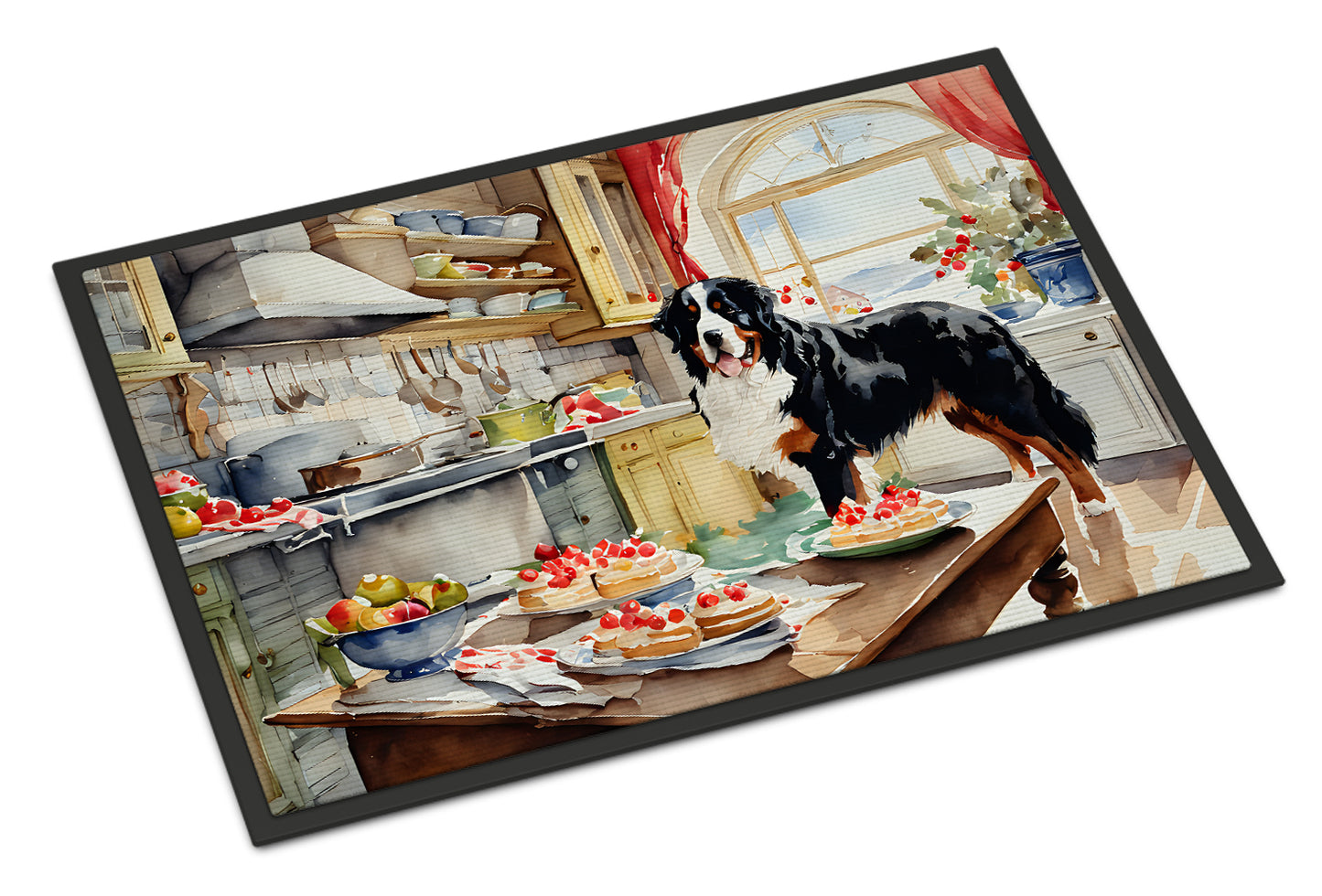 Buy this Bernese Mountain Dog Christmas Cookies Doormat