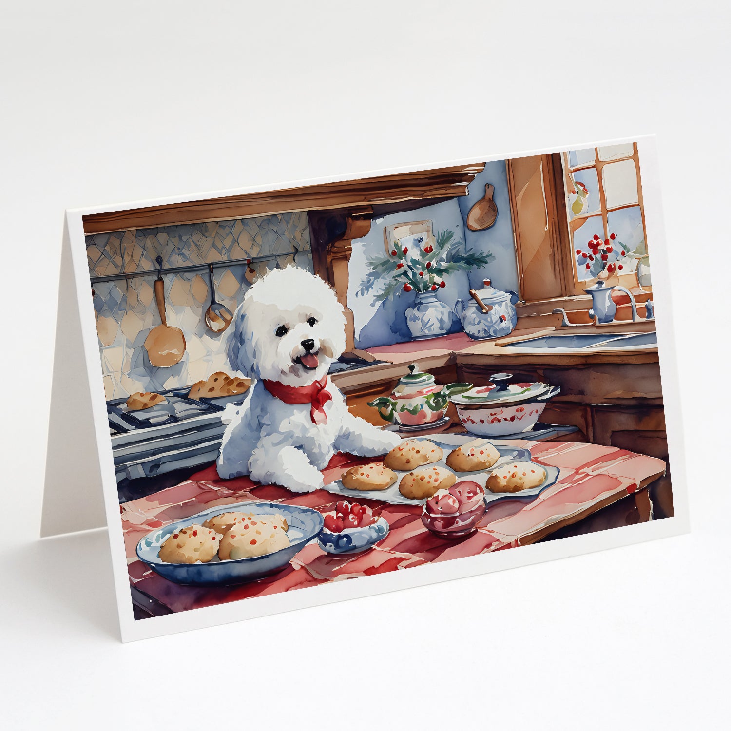 Buy this Bichon Frise Christmas Cookies Greeting Cards Pack of 8