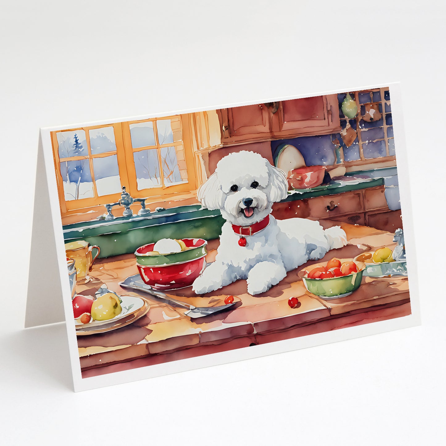 Buy this Bichon Frise Christmas Cookies Greeting Cards Pack of 8