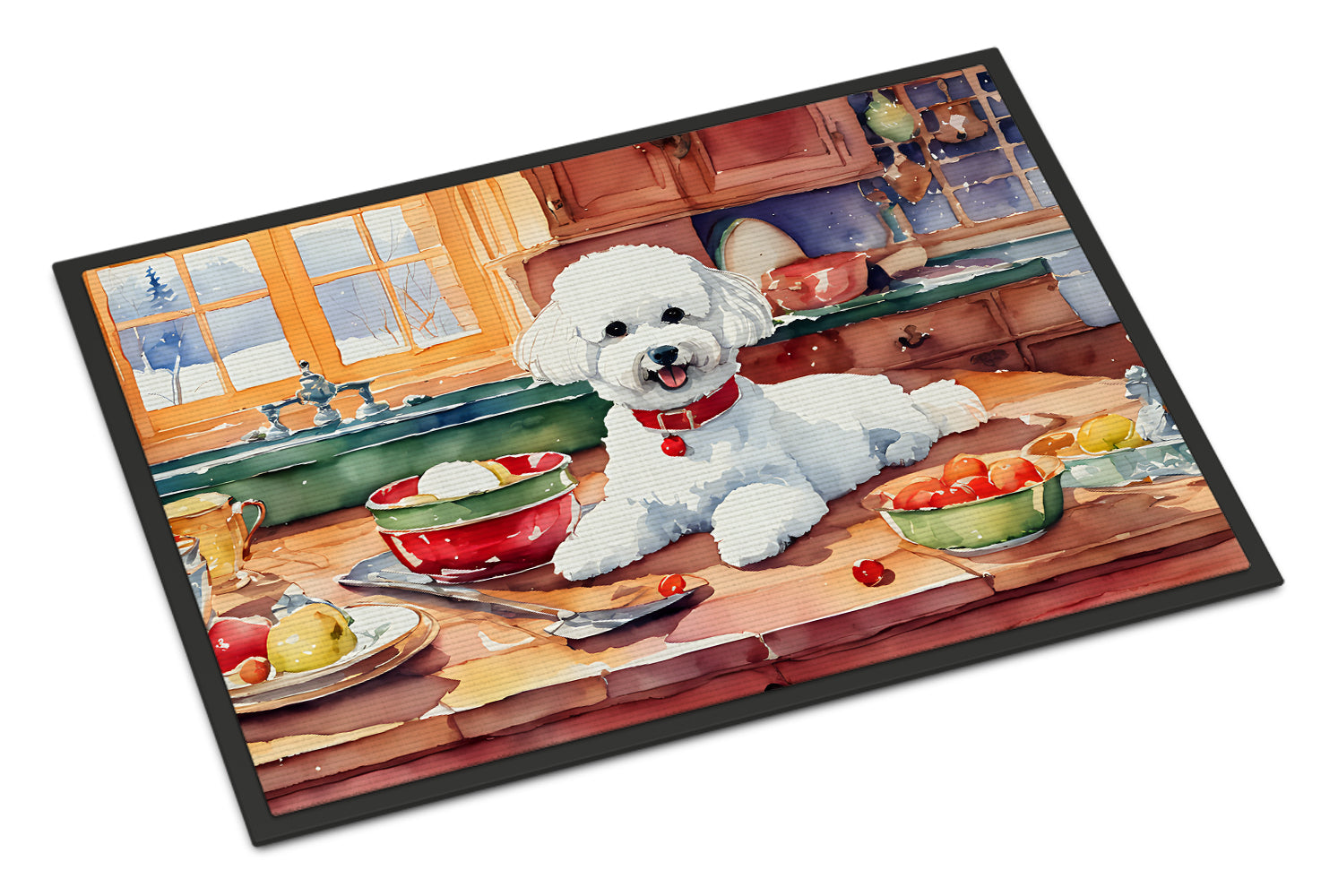 Buy this Bichon Frise Christmas Cookies Doormat