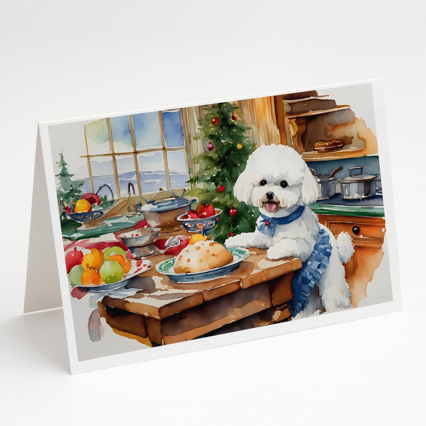 Buy this Bichon Frise Christmas Cookies Greeting Cards Pack of 8