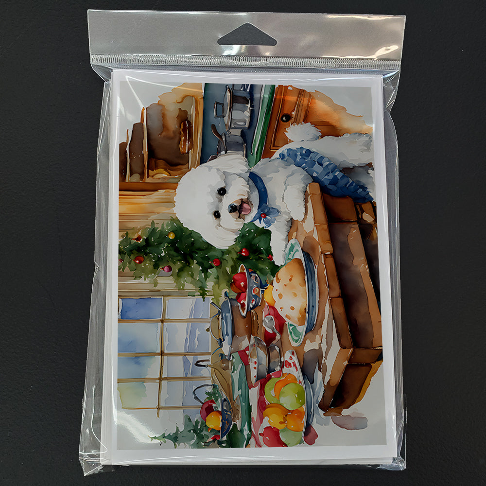 Bichon Frise Christmas Cookies Greeting Cards Pack of 8