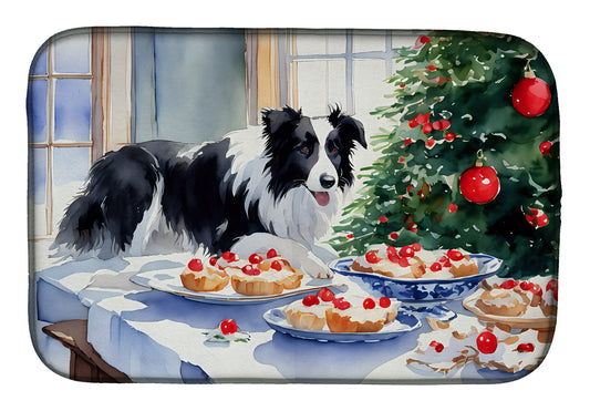 Buy this Border Collie Christmas Cookies Dish Drying Mat