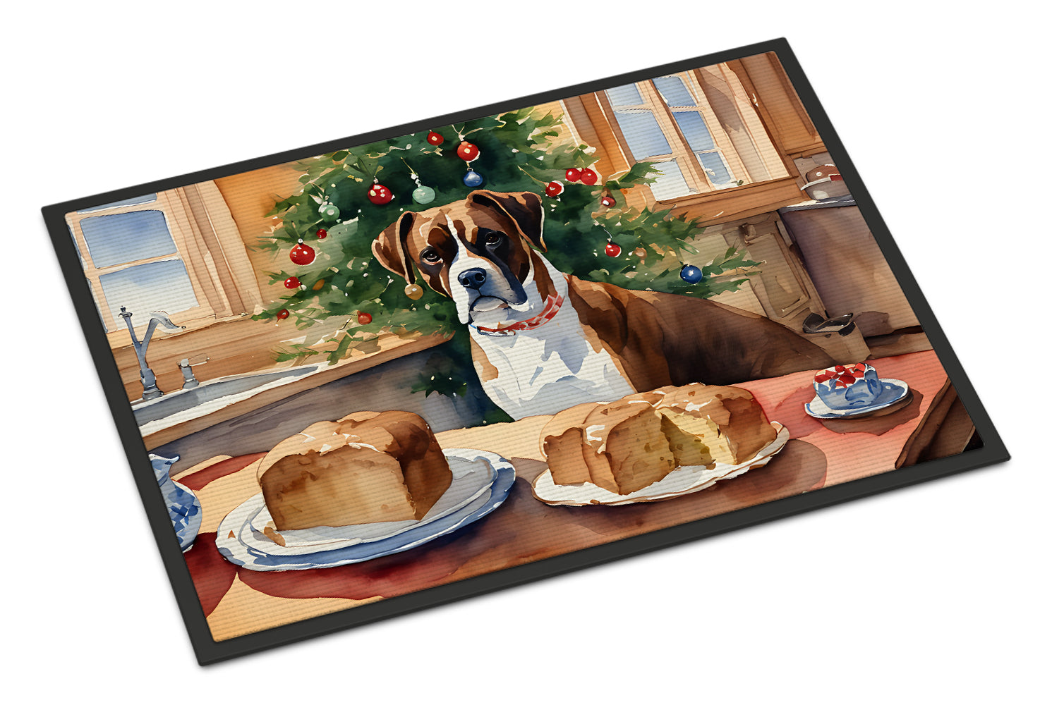 Buy this Boxer Christmas Cookies Doormat