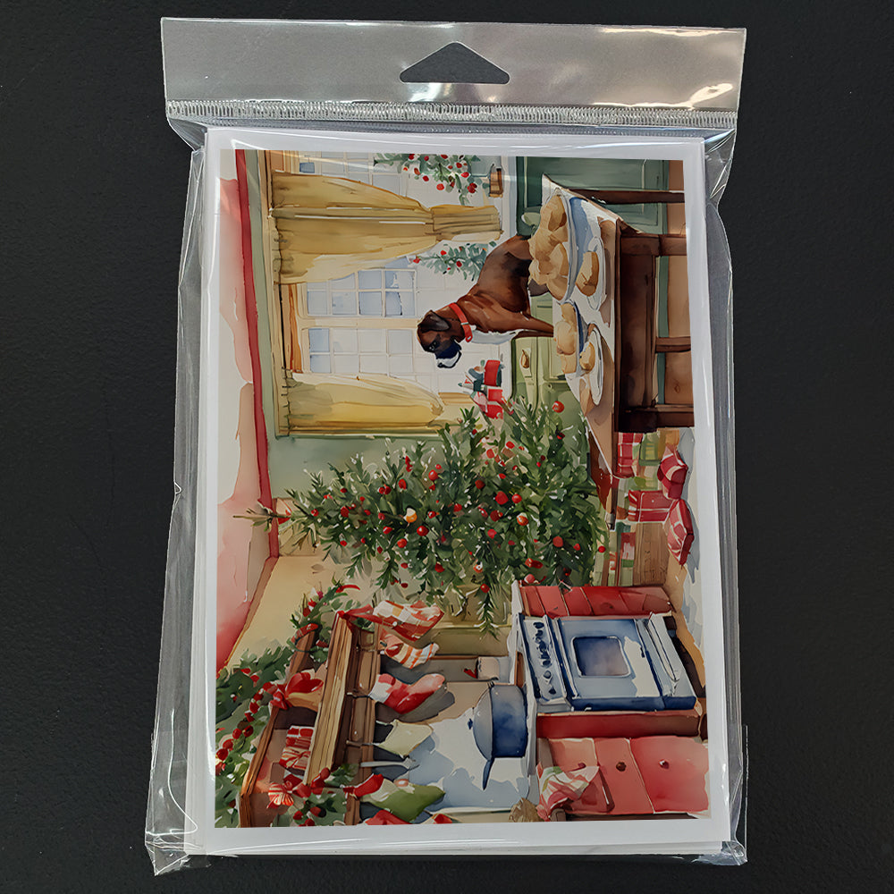 Boxer Christmas Cookies Greeting Cards Pack of 8