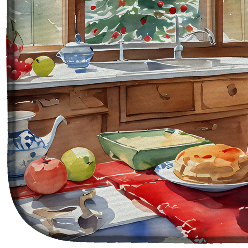 Boxer Christmas Cookies Dish Drying Mat