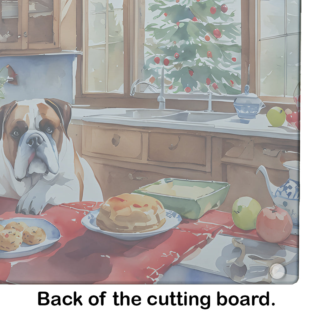 Boxer Christmas Cookies Glass Cutting Board