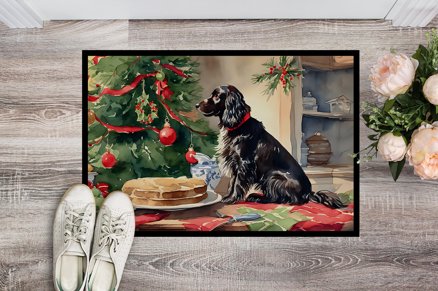 Boykin Spaniel Christmas Cookies Doormat