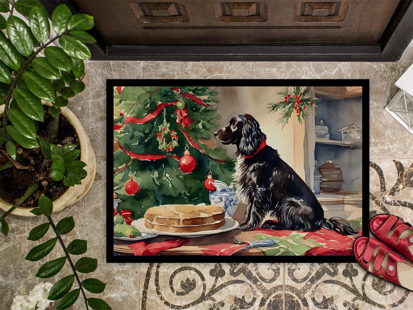 Boykin Spaniel Christmas Cookies Doormat