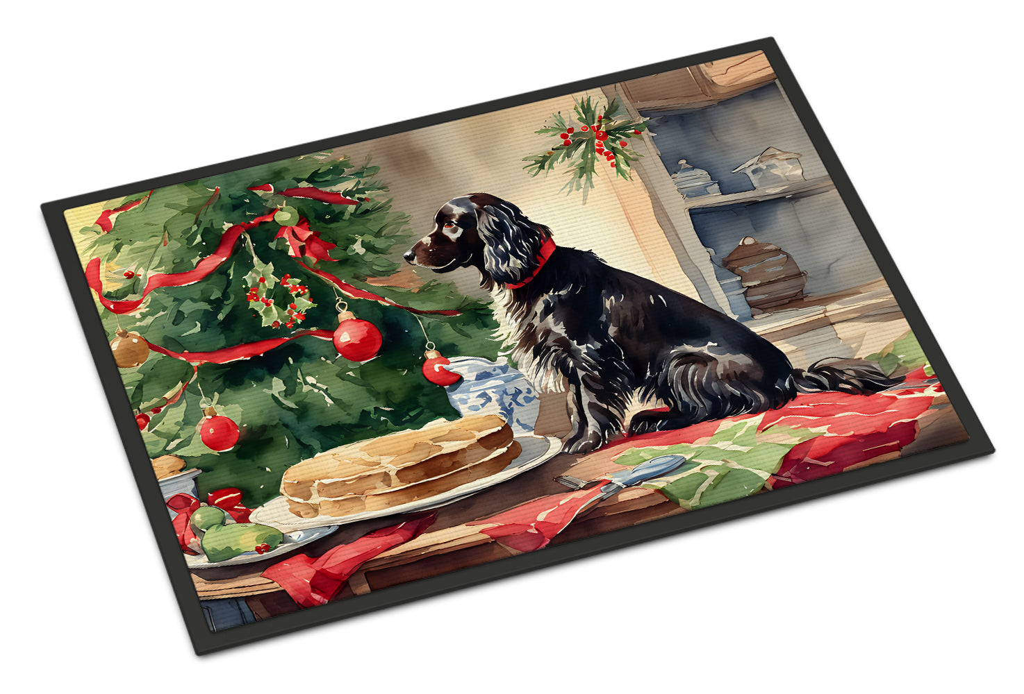 Buy this Boykin Spaniel Christmas Cookies Doormat