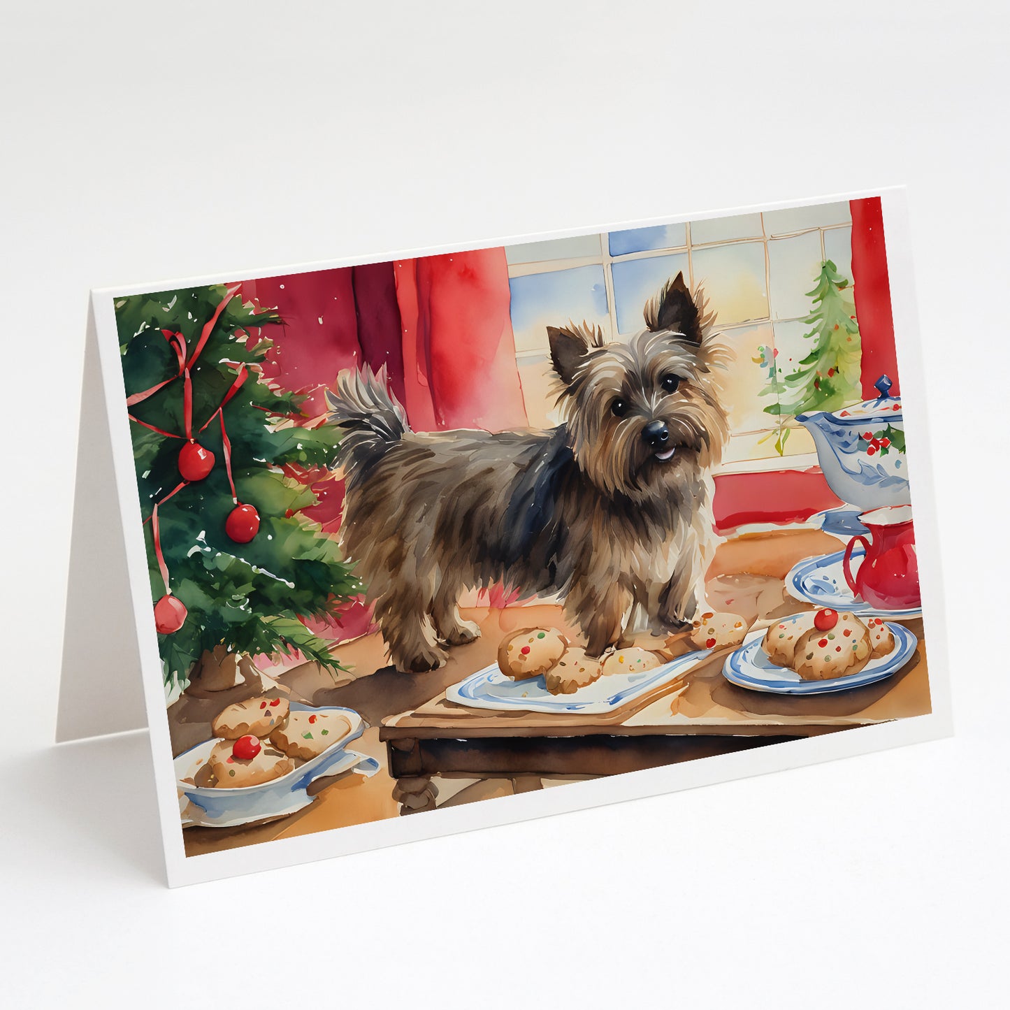 Buy this Cairn Terrier Christmas Cookies Greeting Cards Pack of 8