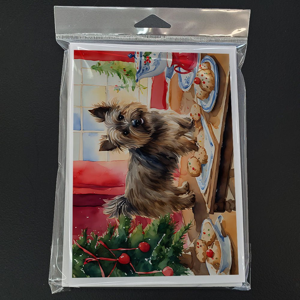 Cairn Terrier Christmas Cookies Greeting Cards Pack of 8