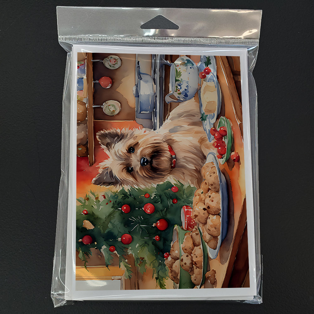 Cairn Terrier Christmas Cookies Greeting Cards Pack of 8