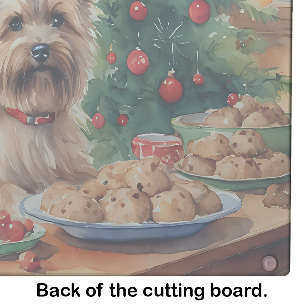 Cairn Terrier Christmas Cookies Glass Cutting Board