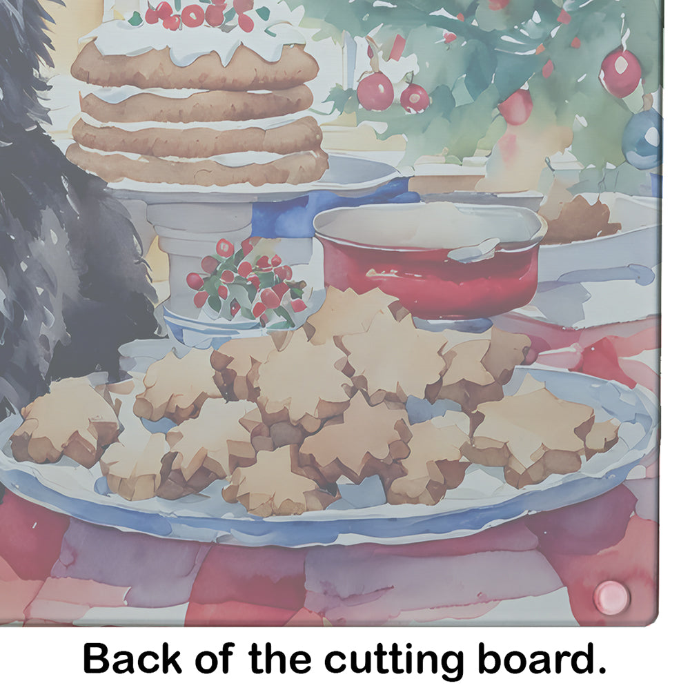 Cairn Terrier Christmas Cookies Glass Cutting Board