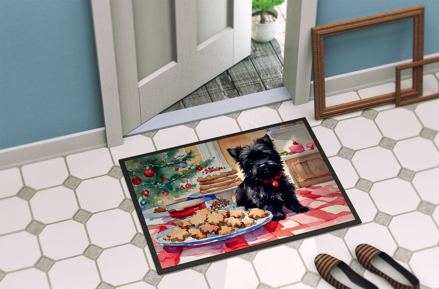 Cairn Terrier Christmas Cookies Doormat