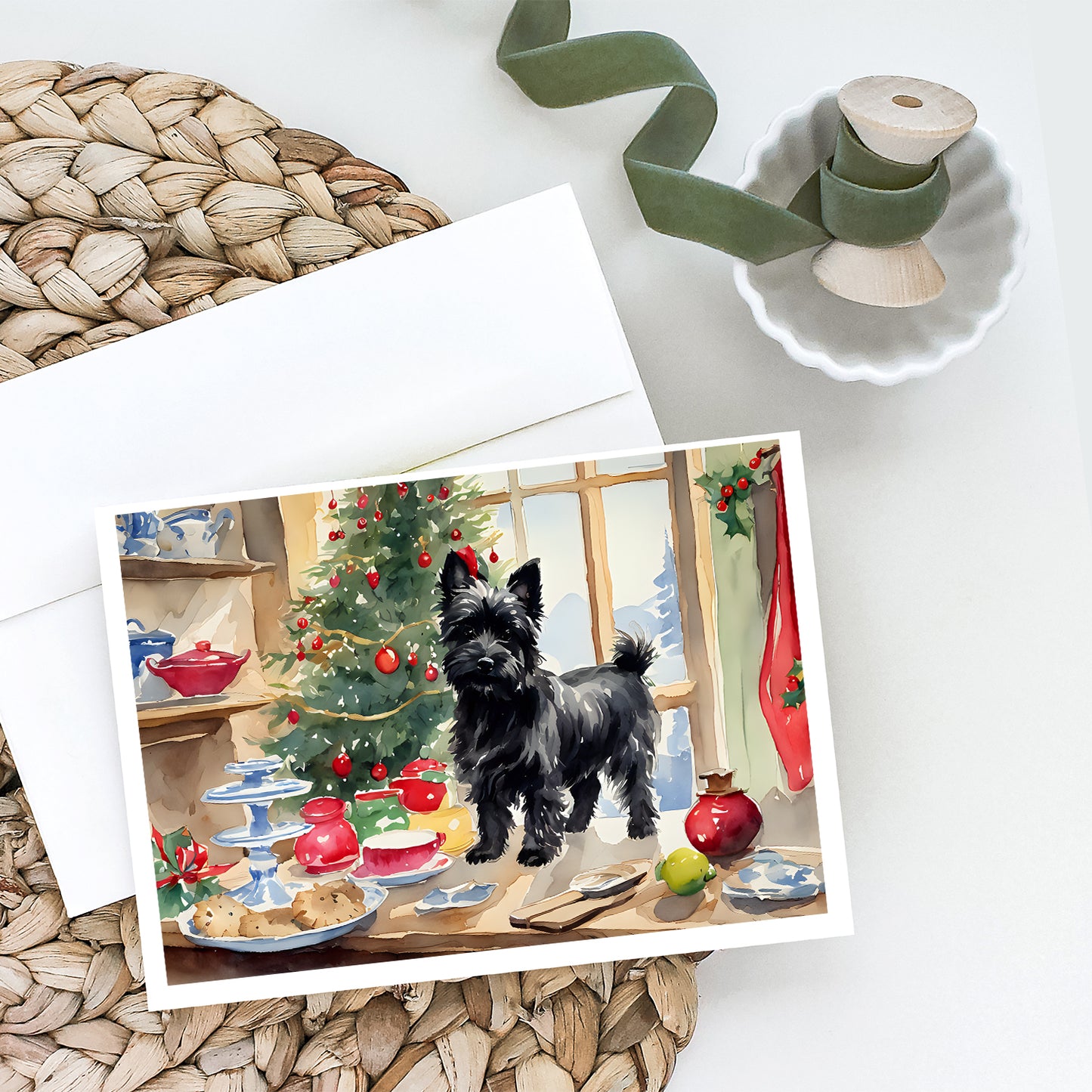 Cairn Terrier Christmas Cookies Greeting Cards Pack of 8