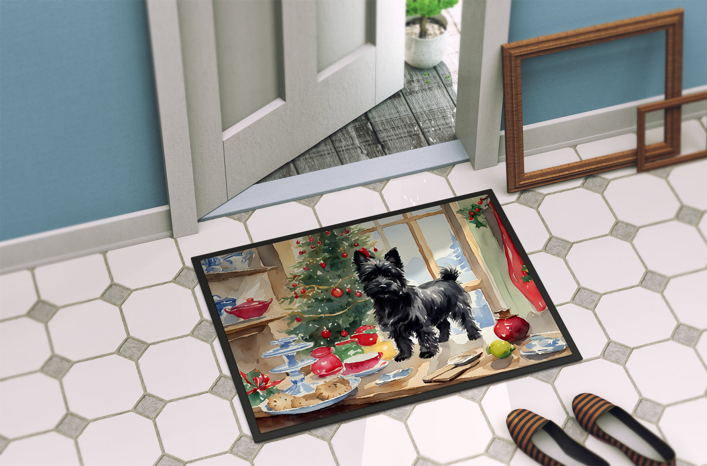 Cairn Terrier Christmas Cookies Doormat