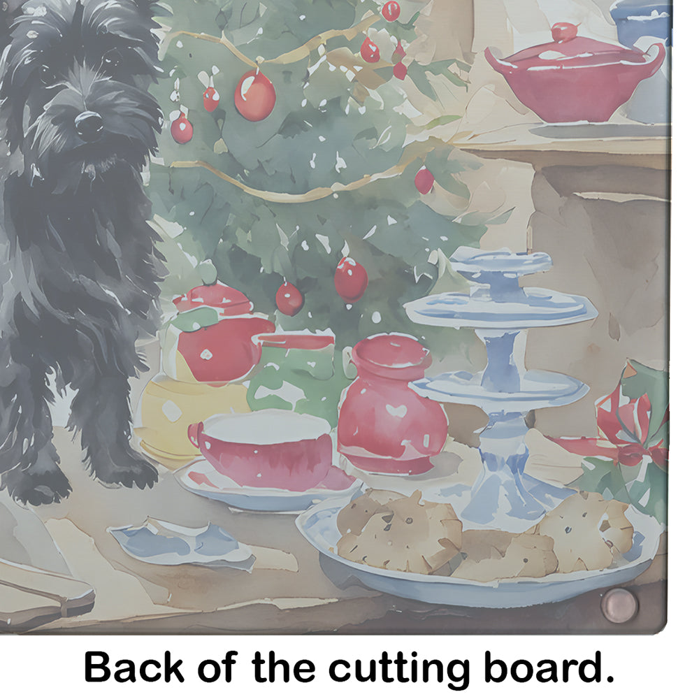 Cairn Terrier Christmas Cookies Glass Cutting Board