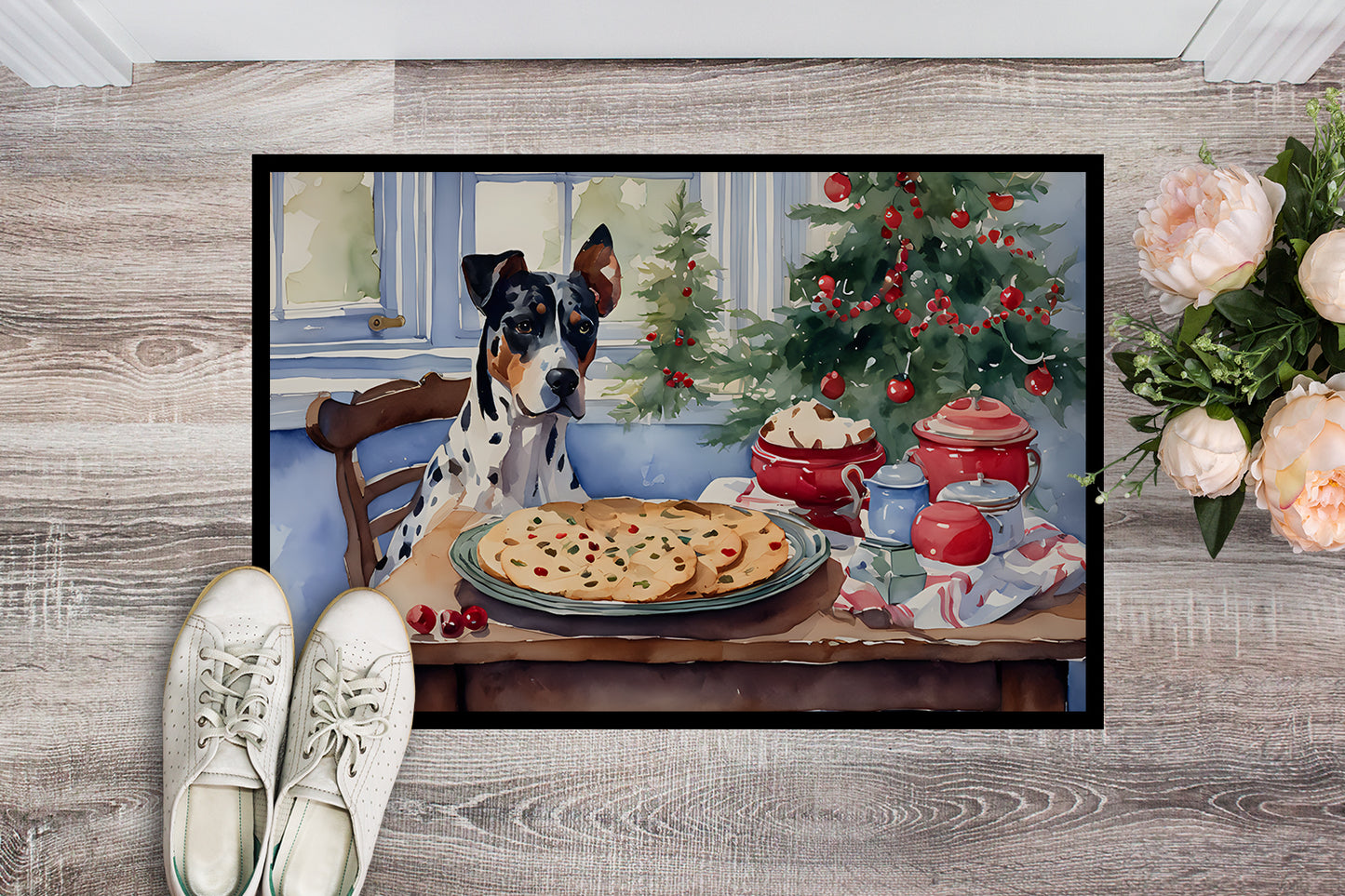 Catahoula Christmas Cookies Doormat