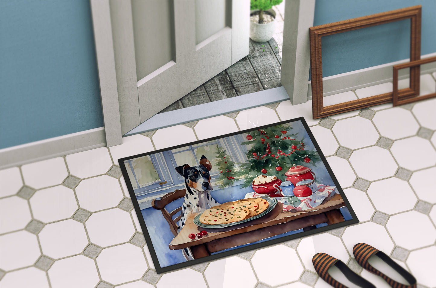 Catahoula Christmas Cookies Doormat