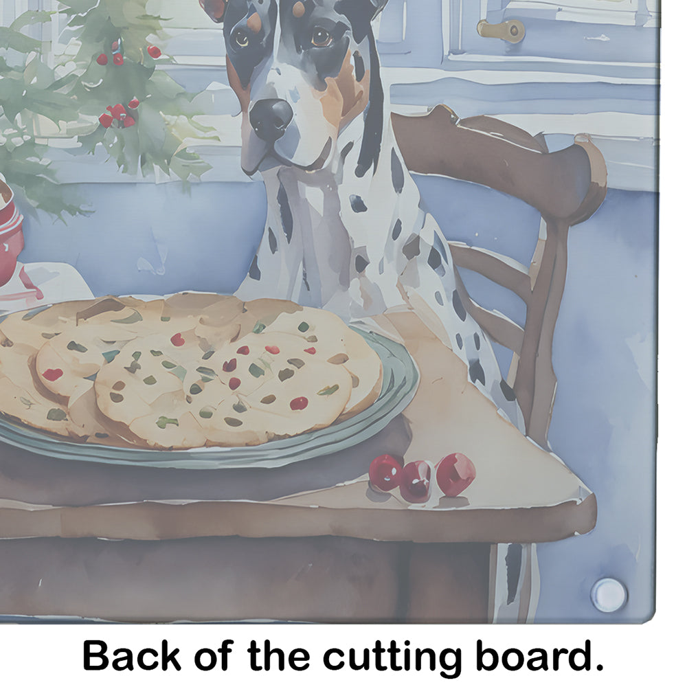 Catahoula Christmas Cookies Glass Cutting Board