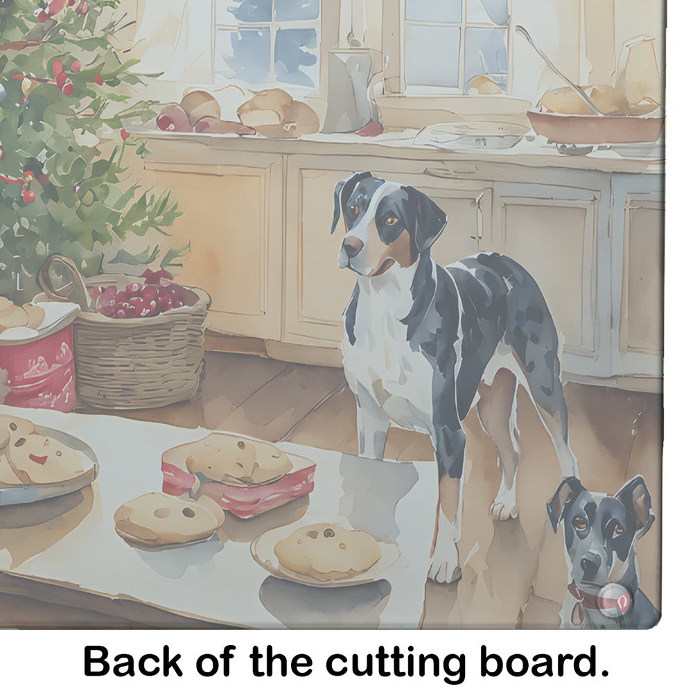 Catahoula Christmas Cookies Glass Cutting Board