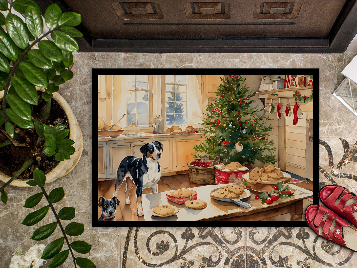 Catahoula Christmas Cookies Doormat