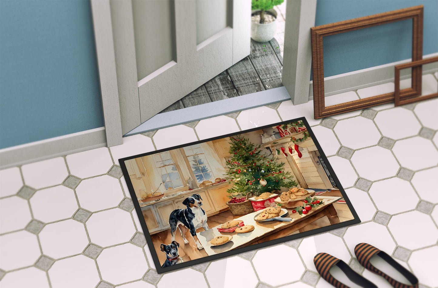 Catahoula Christmas Cookies Doormat