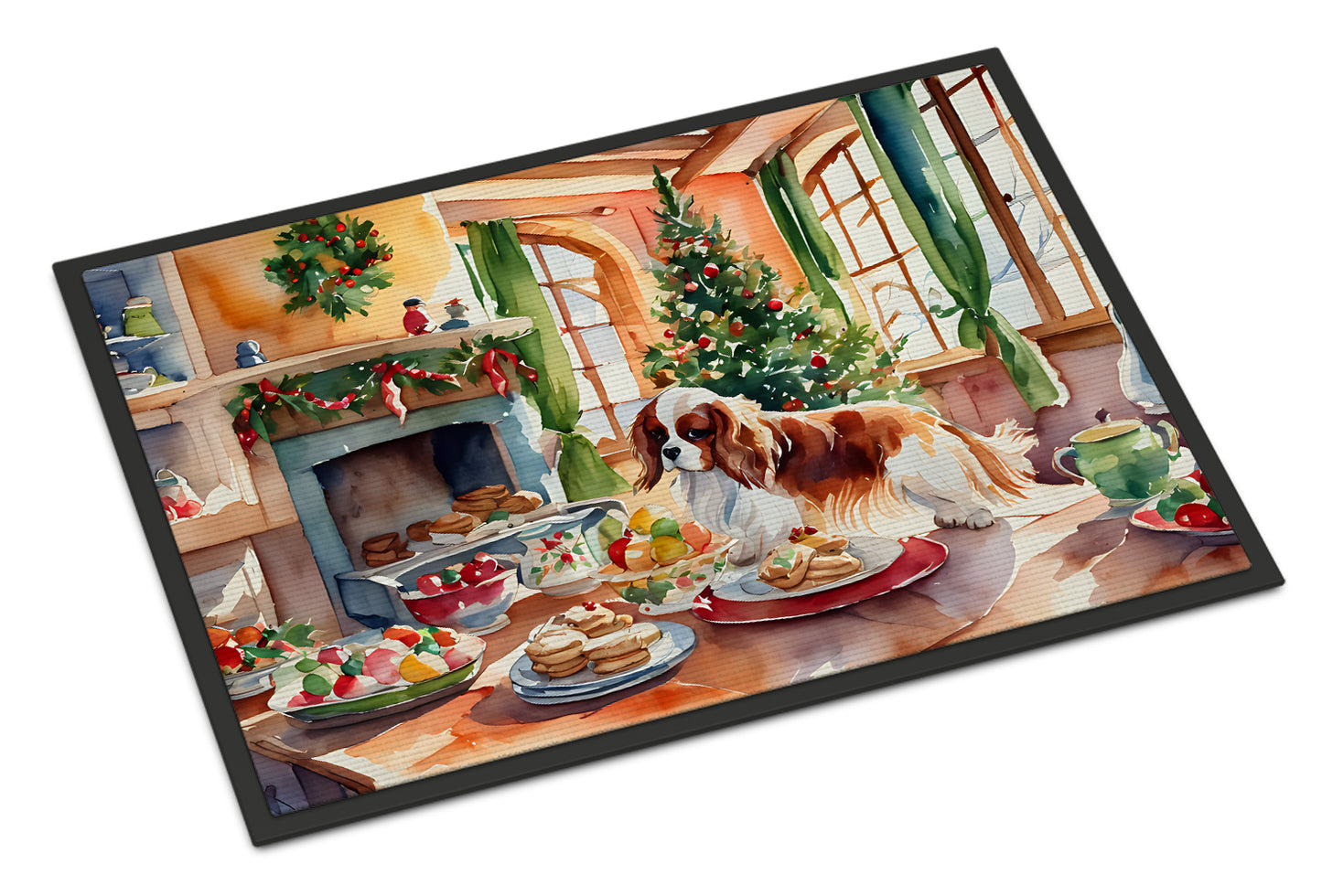 Buy this Cavalier Spaniel Christmas Cookies Doormat