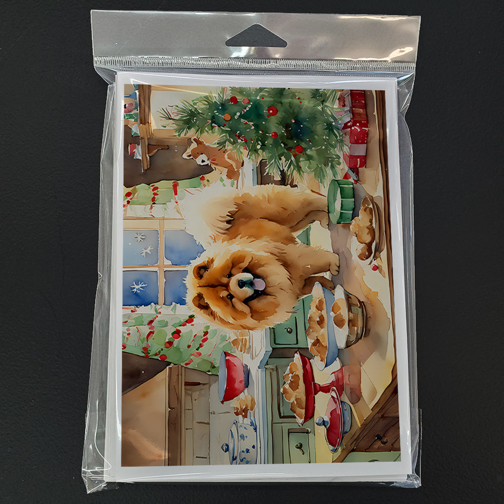 Chow Chow Christmas Cookies Greeting Cards Pack of 8