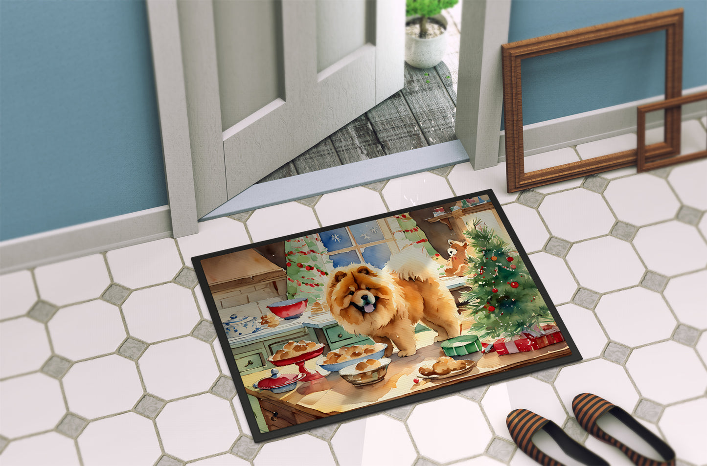 Chow Chow Christmas Cookies Doormat