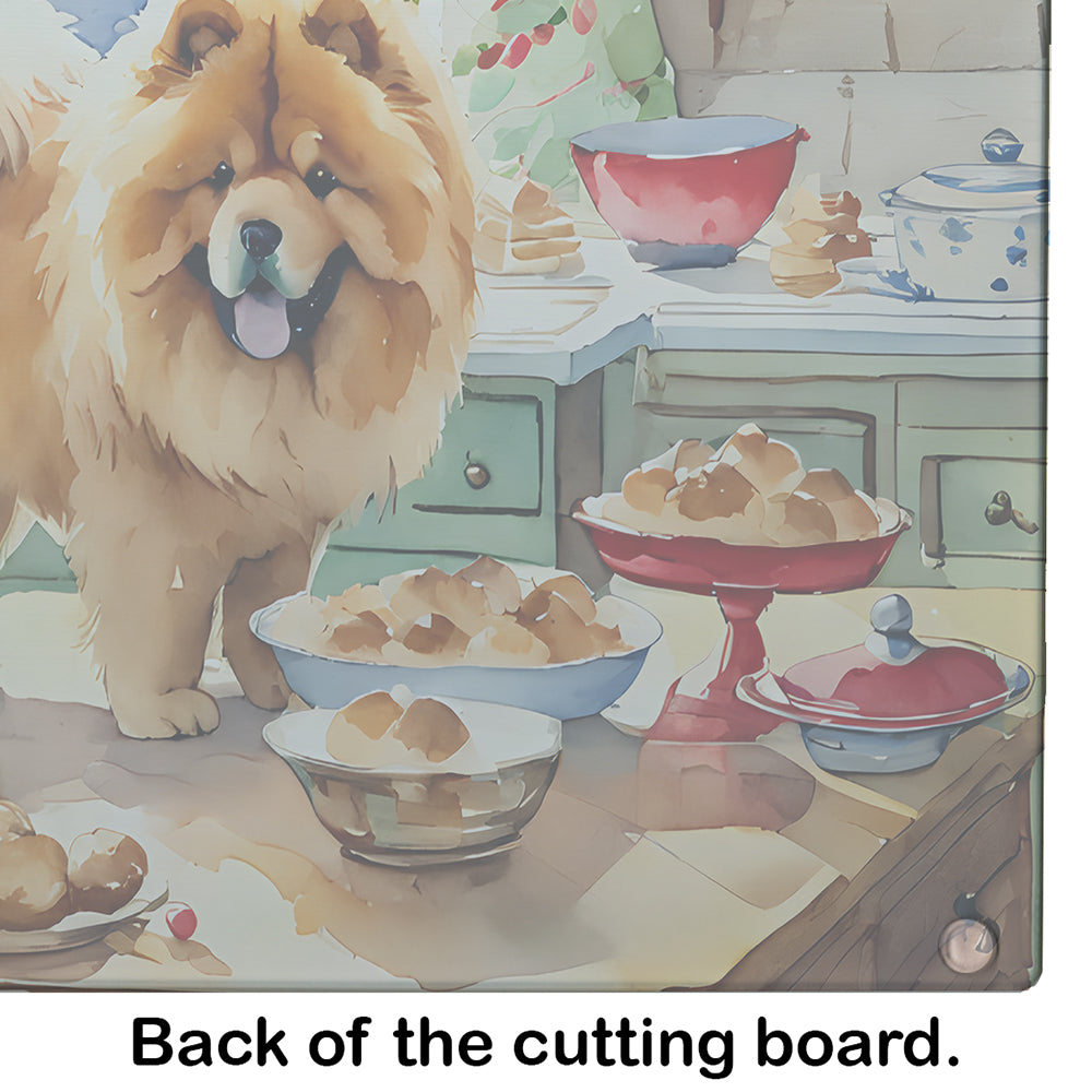 Chow Chow Christmas Cookies Glass Cutting Board