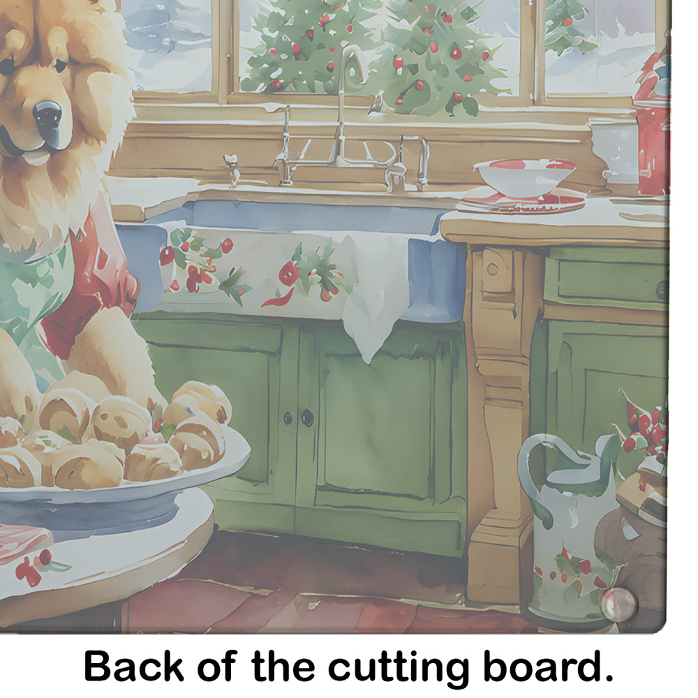 Chow Chow Christmas Cookies Glass Cutting Board