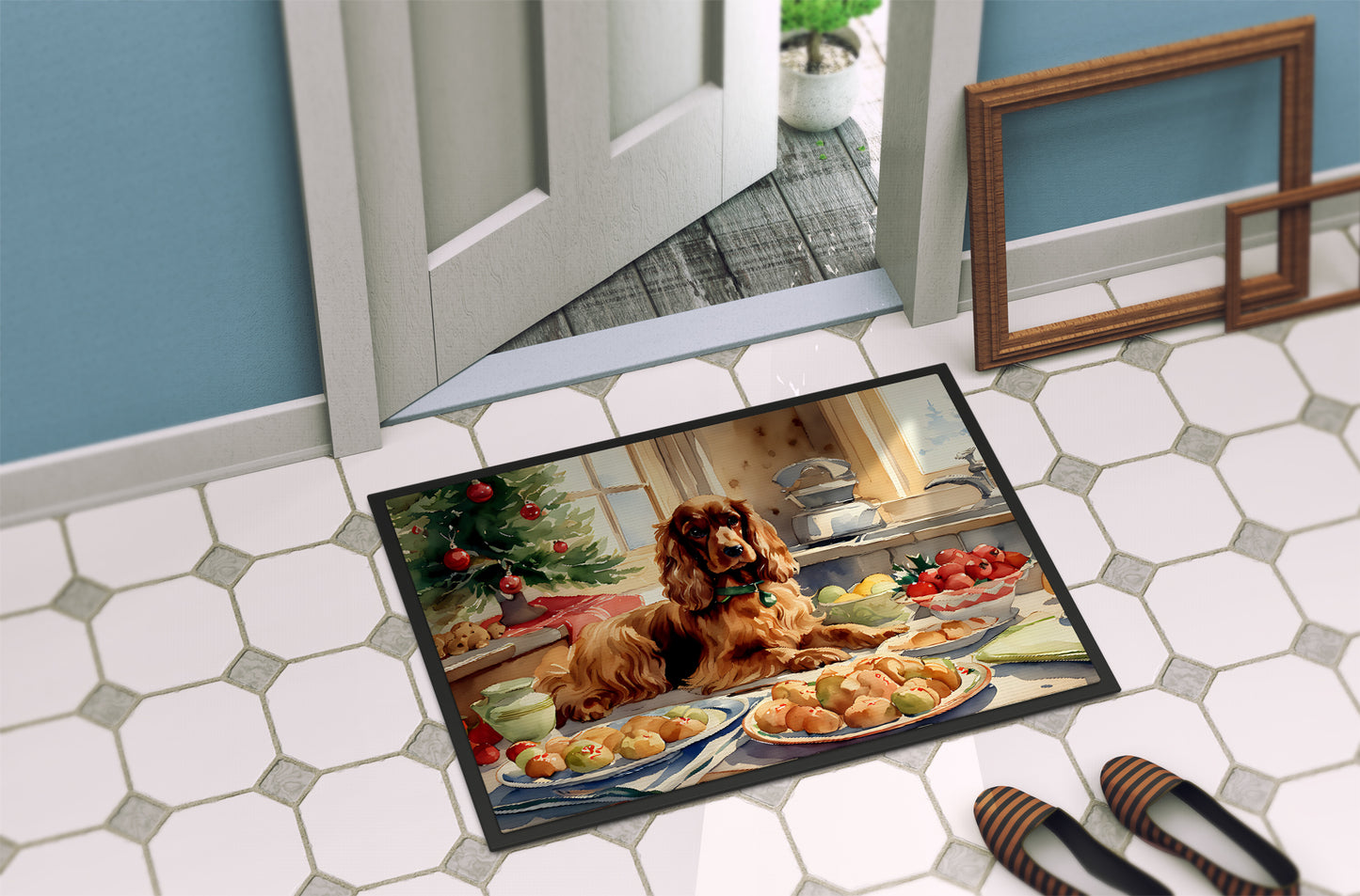 Cocker Spaniel Christmas Cookies Doormat