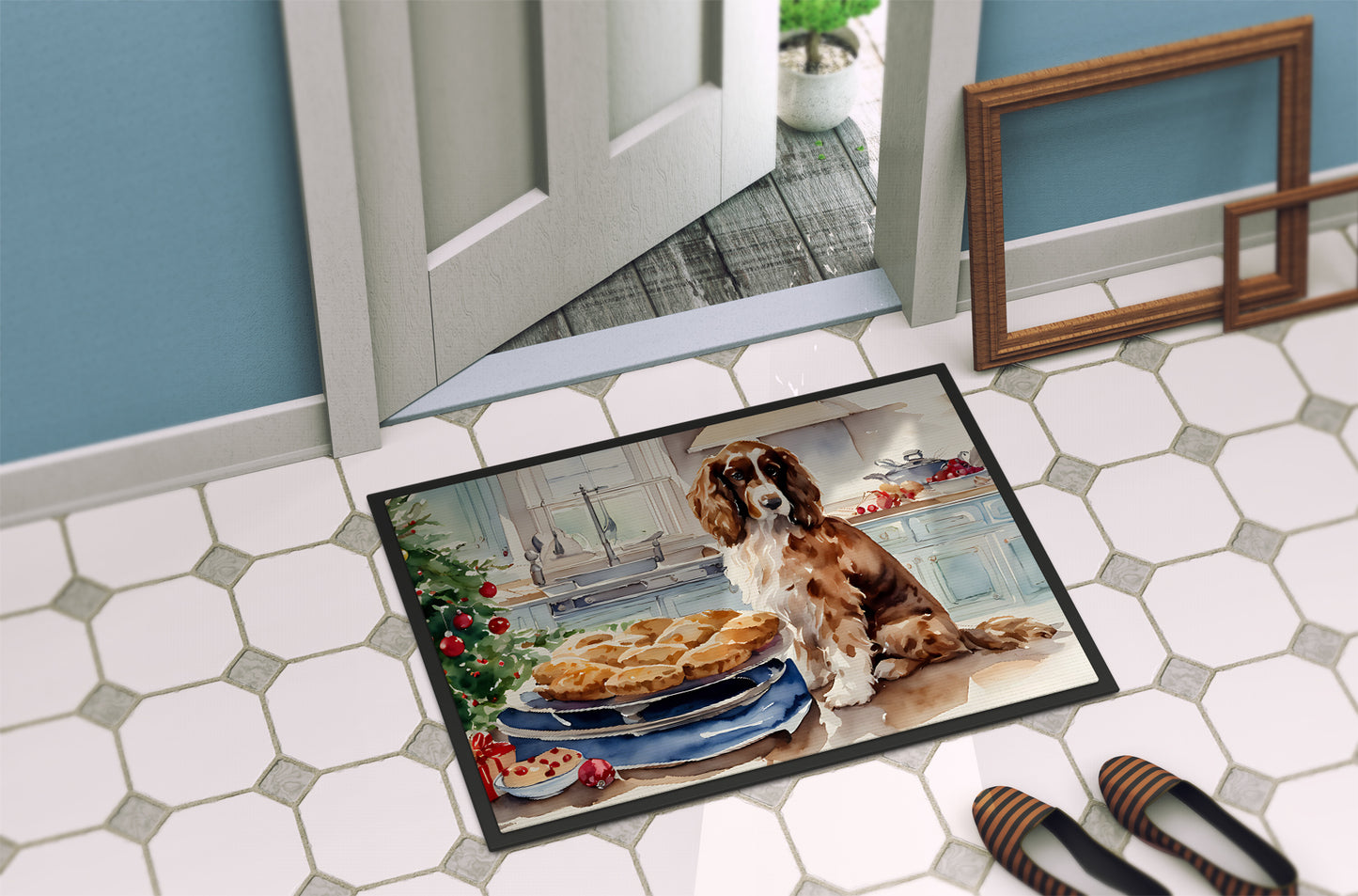 Cocker Spaniel Christmas Cookies Doormat