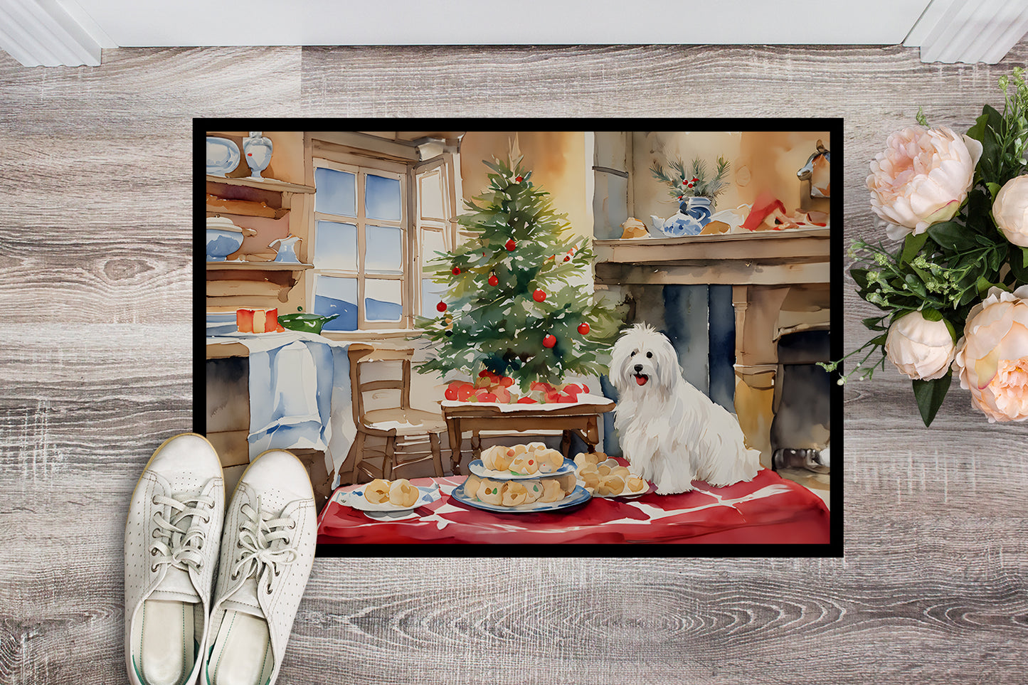 Coton De Tulear Christmas Cookies Doormat