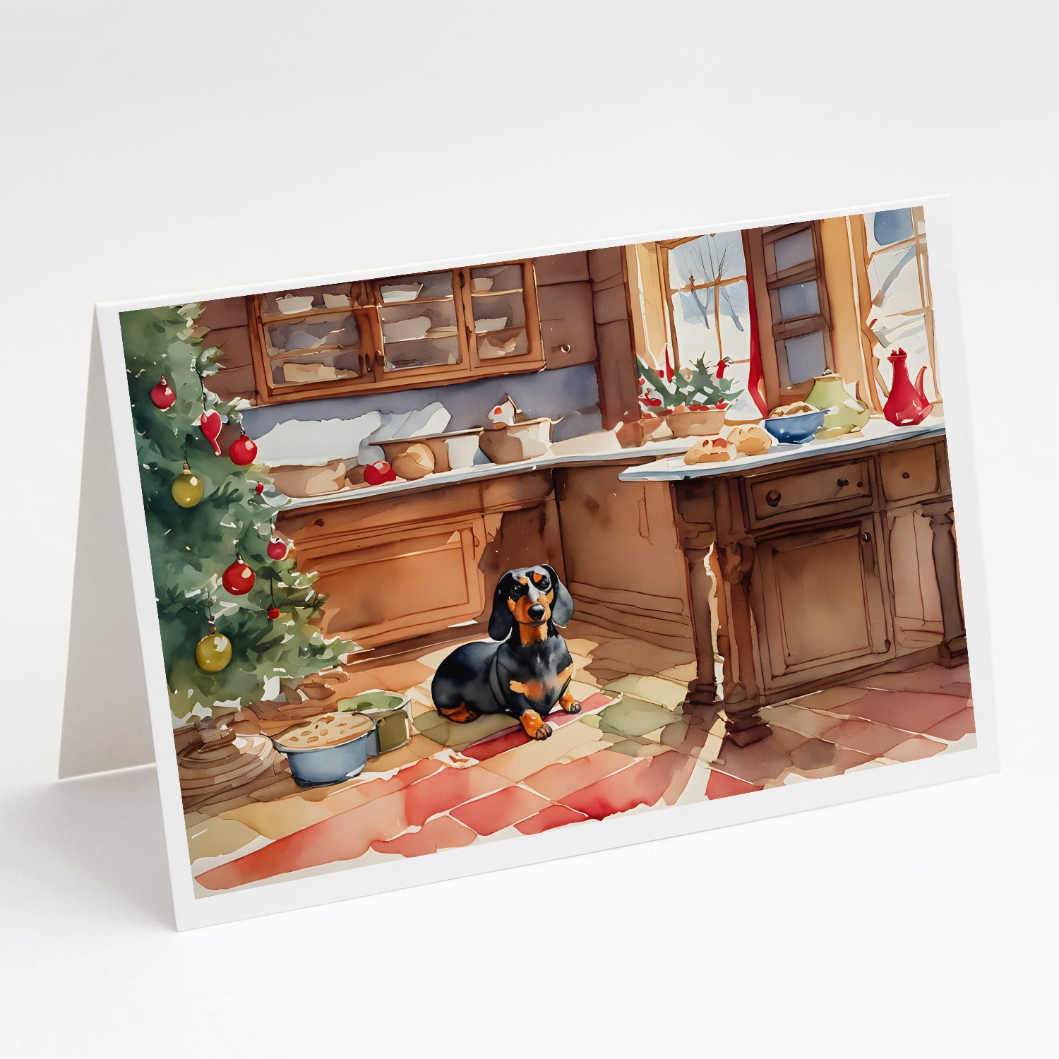 Buy this Dachshund Christmas Cookies Greeting Cards Pack of 8