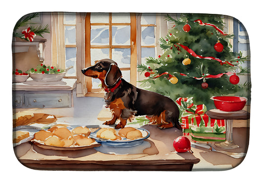 Buy this Dachshund Christmas Cookies Dish Drying Mat